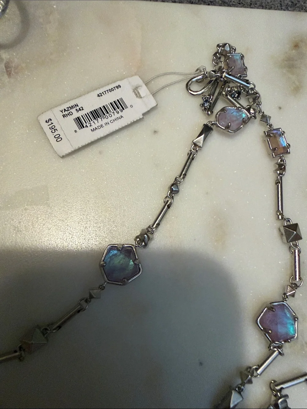Kendra Scott Yazmin 39”  Iridescent Long Station Necklace